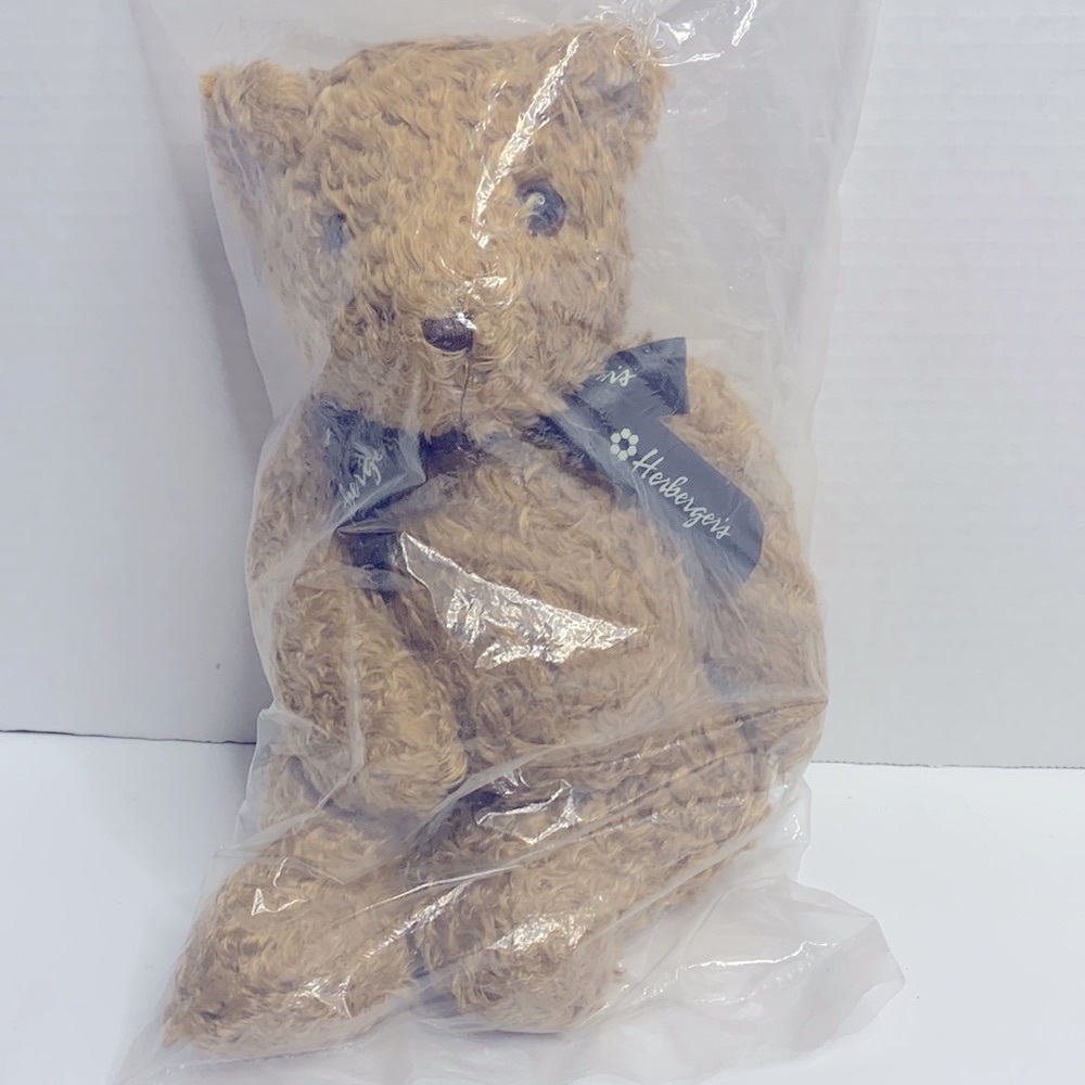 Herbergers | SAKS Vintage Brown Teddy Bear | Brown HERBERGERS Satin Neck Bow NEW